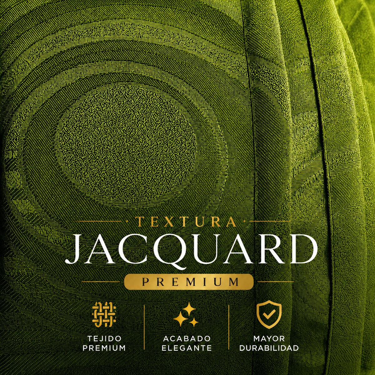 Cortina Jacquard Verde 280x200cm de Figuras