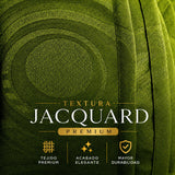 Cortina Jacquard Verde 280x200cm de Figuras