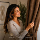 Cortina Jacquard Cafe 280x200cm de Figuras