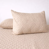 Set x 2 Protectores de Almohada Acolchado Beige 65x45cm