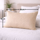Set x 2 Protectores de Almohada Acolchado Beige 65x45cm
