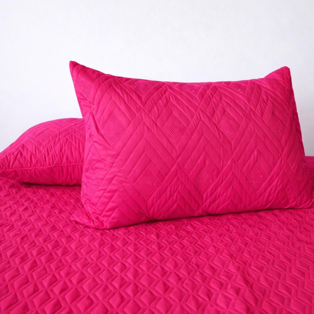 Set x 2 Protectores de Almohada Acolchado Fucsia 65x45cm
