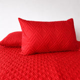 Set x 2 Protectores de Almohada Acolchado Rojo 65x45cm