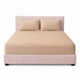 Combo Protector de Colchón y de Almohada Acolchado Beige para Colchón Doble 140 X 190 Cm