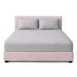 Combo Protector de Colchón y de Almohada Acolchado Gris para Colchón Queen 160 X 190 Cm
