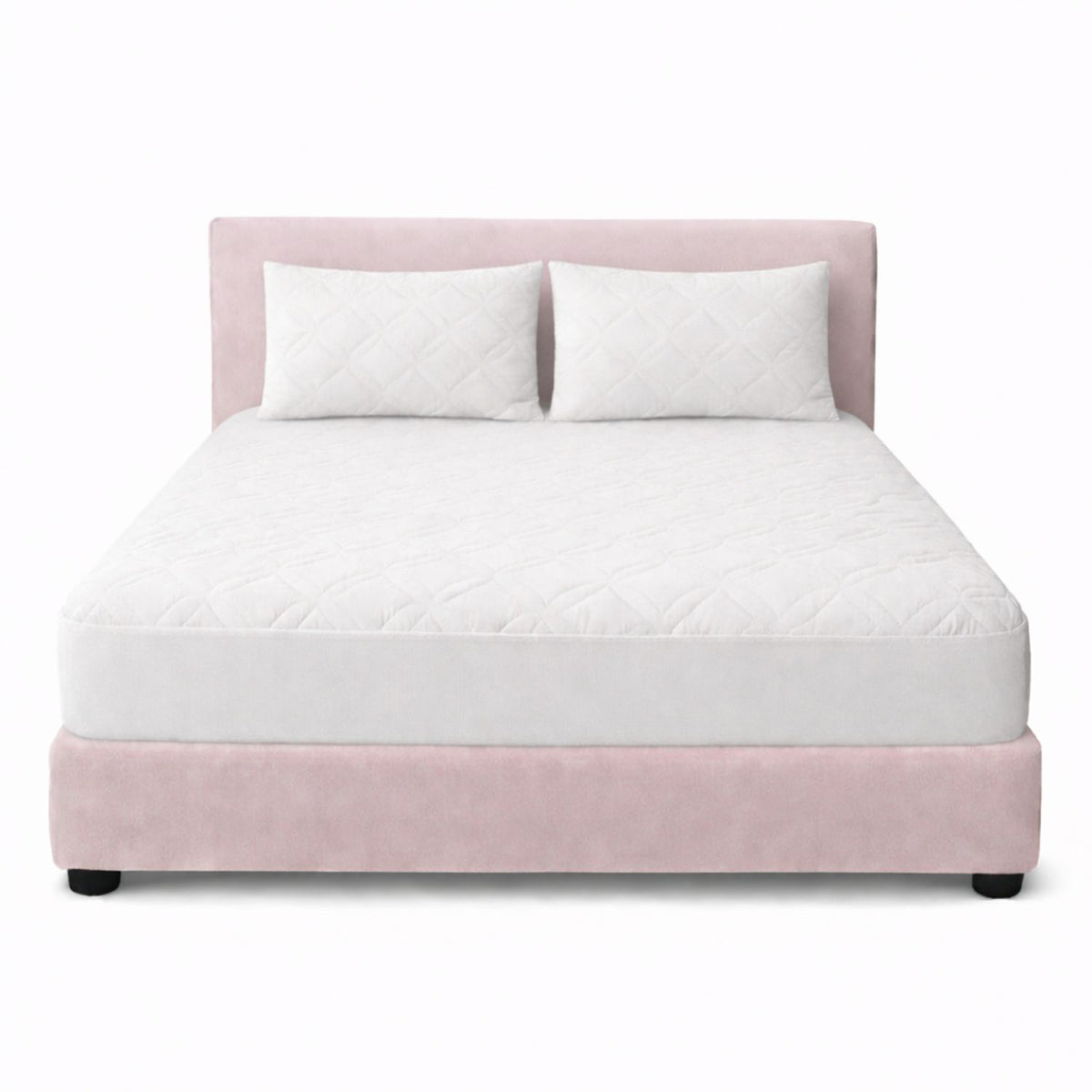 Combo Protector de Colchón y de Almohada Acolchado Blanco para Colchón King 200 X 200 Cm
