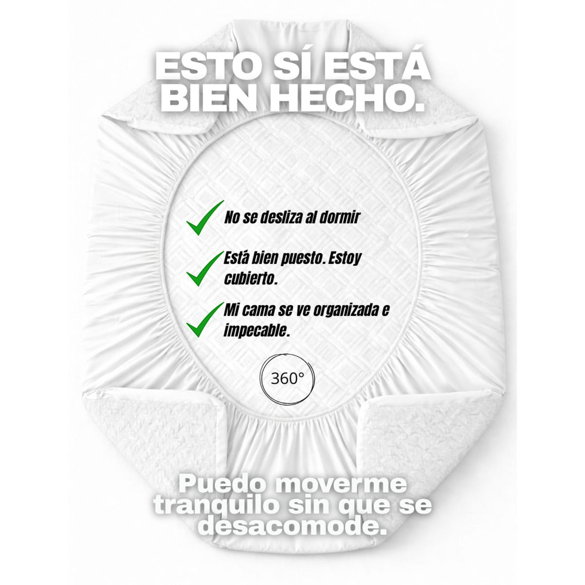 Combo Protector de Colchón y de Almohada Acolchado Blanco para Colchón King 200 X 200 Cm