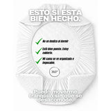 Combo Protector de Colchón y de Almohada Acolchado Blanco para Colchón King 200 X 200 Cm