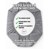 Combo Protector de Colchón y de Almohada Acolchado Gris para Colchón King 200 X 200 Cm