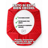 Combo Protector de Colchón y de Almohada Acolchado Rojo para Colchón King 200 X 200 Cm