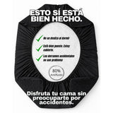 Combo Protector de Colchón y de Almohada Semiantifluido Negro para Colchón Sencillo 100 X 190 Cm Semi-Antifluido