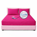Combo Protector de Colchón y de Almohada Semiantifluido Fucsia para Colchón Queen 160 X 190 Cm Semi-Antifluido