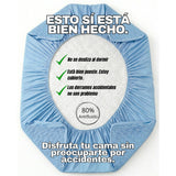 Combo Protector de Colchón y de Almohada Semiantifluido Azul Celeste para Colchón King 200 X 200 Cm Semi-Antifluido
