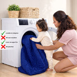 Combo Protector de Colchón y de Almohada Semiantifluido Azul para Colchón King 200 X 200 Cm Semi-Antifluido