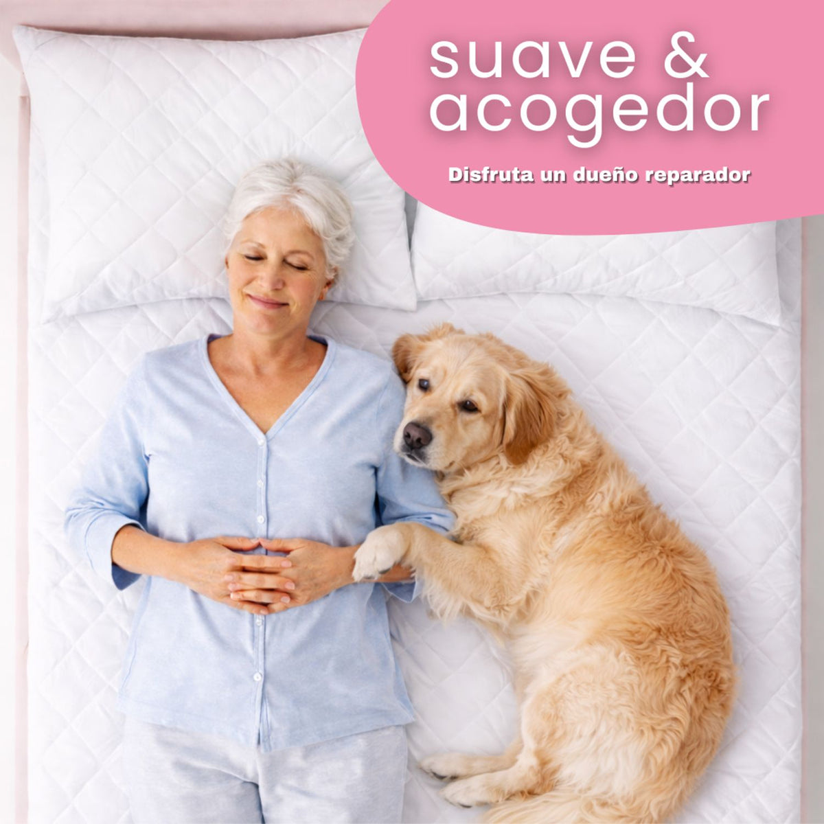 Combo Protector de Colchón y de Almohada Semiantifluido Blanco para Colchón King 200 X 200 Cm Semi-Antifluido