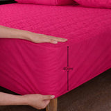Combo Protector de Colchón y de Almohada Semiantifluido Fucsia para Colchón King 200 X 200 Cm Semi-Antifluido