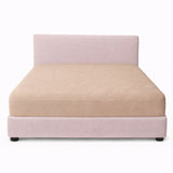 Protector de Colchón Acolchado Beige para Colchón Semidoble 120 X 190 Cm