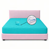 Protector de Colchón Semiantifluido Turquesa para Colchón Sencillo 100 X 190 Cm Semi-Antifluido