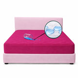 Protector de Colchón Semiantifluido Fucsia para Colchón Semidoble 120 X 190 Cm Semi-Antifluido