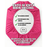 Protector de Colchón Semiantifluido Fucsia para Colchón Semidoble 120 X 190 Cm Semi-Antifluido