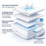 Protector de Colchón Semiantifluido Turquesa para Colchón Queen 160 X 190 Cm Semi-Antifluido