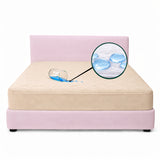 Protector de Colchón Semiantifluido Beige para Colchón King 200 X 200 Cm Semi-Antifluido