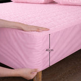 Protector de Colchón Semiantifluido Rosado para Colchón King 200 X 200 Cm Semi-Antifluido