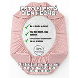 Protector de Colchón Semiantifluido Rosado para Colchón King 200 X 200 Cm Semi-Antifluido