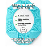 Protector de Colchón Semiantifluido Turquesa para Colchón King 200 X 200 Cm Semi-Antifluido