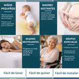 Combo Protector de Colchón y de Almohada Terry Blanco para Colchón Doble 140 X 190 Cm Impermeable