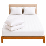 Combo Protector de Colchón y Almohadas Siliconada Blanco para Colchón Queen 160 X 190 Cm