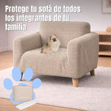 Protector de Sofá Elástico Beige 60x180cm Para Sofás de Un Puesto Doble Faz