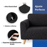 Protector de Sofá Elástico Negro 60x180cm Para Sofás de Un Puesto Doble Faz