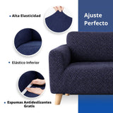 Protector de Sofá Elástico Azul 120x180cm Para Sofás de Dos Puestos Doble Faz