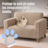Protector de Sofá Elástico Beige 120x180cm Para Sofás de Dos Puestos Doble Faz