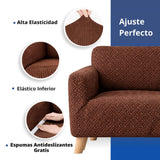 Protector de Sofá Elástico Cafe 120x180cm Para Sofás de Dos Puestos Doble Faz