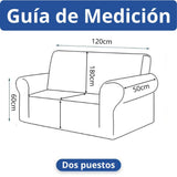 Protector de Sofá Elástico Cafe 120x180cm Para Sofás de Dos Puestos Doble Faz