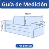 Protector de Sofá Elástico Azul 180x180cm Para Sofás de Tres Puestos Doble Faz