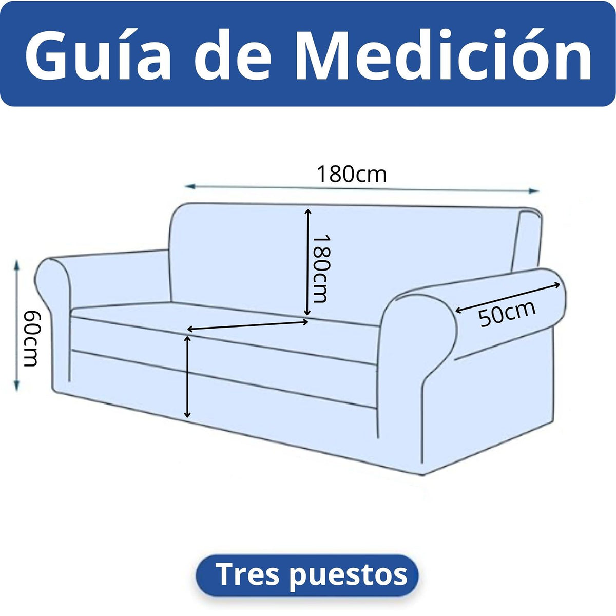Protector de Sofá Elástico Cafe 180x180cm Para Sofás de Tres Puestos Doble Faz