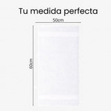 Tapete de Baño Hotelero Blanco 60x50cm Rectangular Medio Suave Fondo Entero Antideslizante