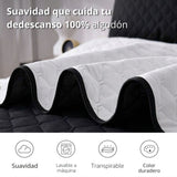Colcha Negro y Blanco 160x220cm para Colchón Sencillo 100 X 190 Cm Sin Acolchado Sin Relleno Fondo Entero