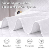 Colcha Blanco 180x220cm para Colchón Semidoble 120 X 190 Cm Sin Acolchado Sin Relleno Fondo Entero