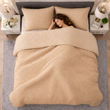 Colcha Beige 180x220cm para Colchón Semidoble 120 X 190 Cm Sin Acolchado Sin Relleno Fondo Entero
