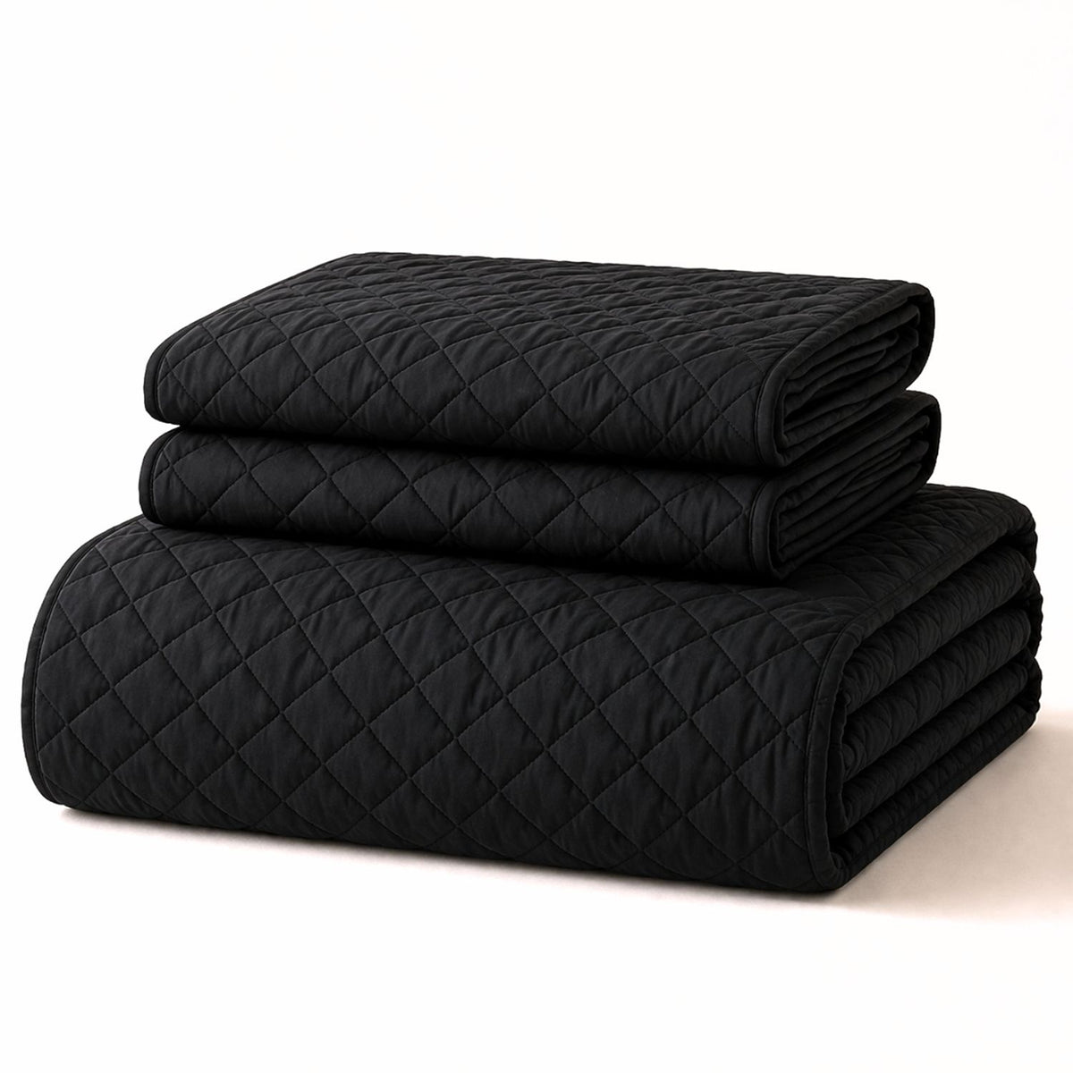 Colcha Doble Faz Negro y Blanco 200x220cm para Colchón Doble 140 X 190 Cm Sin Acolchado Sin Relleno Fondo Entero