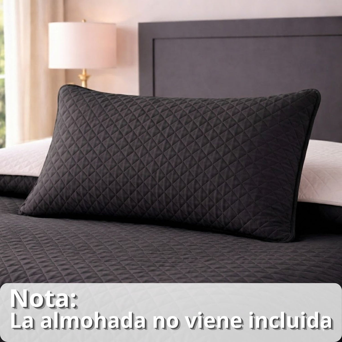 Colcha Doble Faz Negro y Blanco 200x220cm para Colchón Doble 140 X 190 Cm Sin Acolchado Sin Relleno Fondo Entero