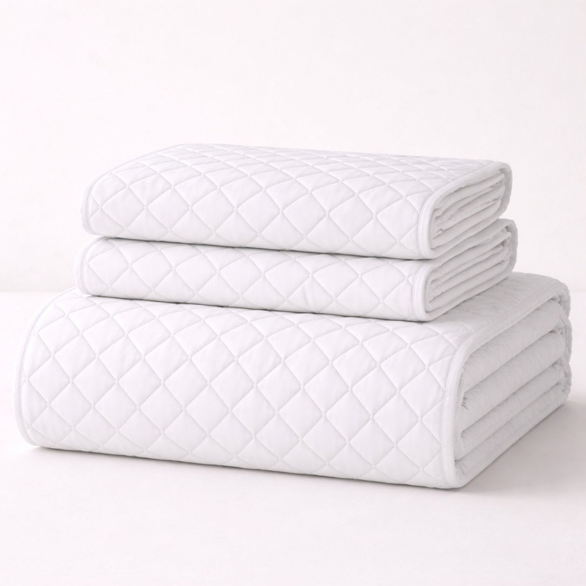 Colcha Blanco 220x220cm para Colchón Queen 160 X 190 Cm Sin Acolchado Sin Relleno Fondo Entero