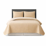 Colcha Beige 220x220cm para Colchón Queen 160 X 190 Cm Sin Acolchado Sin Relleno Fondo Entero