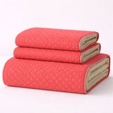 Colcha Doble Faz Camel y Palo de Rosa 220x220cm para Colchón Queen 160 X 190 Cm Sin Acolchado Sin Relleno Fondo Entero