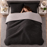 Colcha Doble Faz Negro y Blanco 220x220cm para Colchón Queen 160 X 190 Cm Sin Acolchado Sin Relleno Fondo Entero