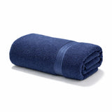 Toalla de Cuerpo Azul Oscuro 140x70cm Fondo Entero Medio Suave 400gr con Secado Rápido y Alta Absorción